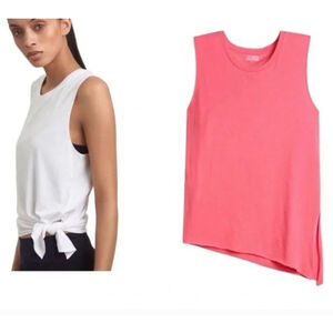 Aritzia Parklife Roster Coral Pink Side Tie Tank Top Size XXS